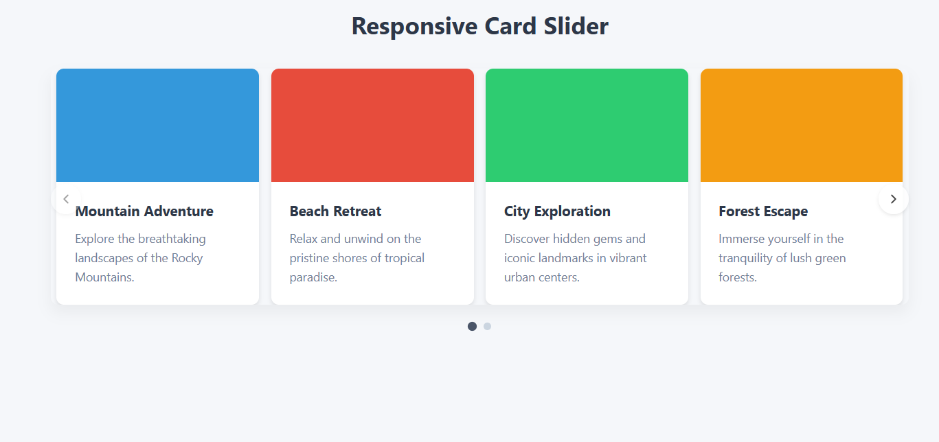Responsive Card Slider